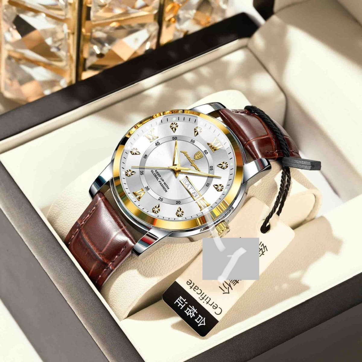 Leather poedagar watch