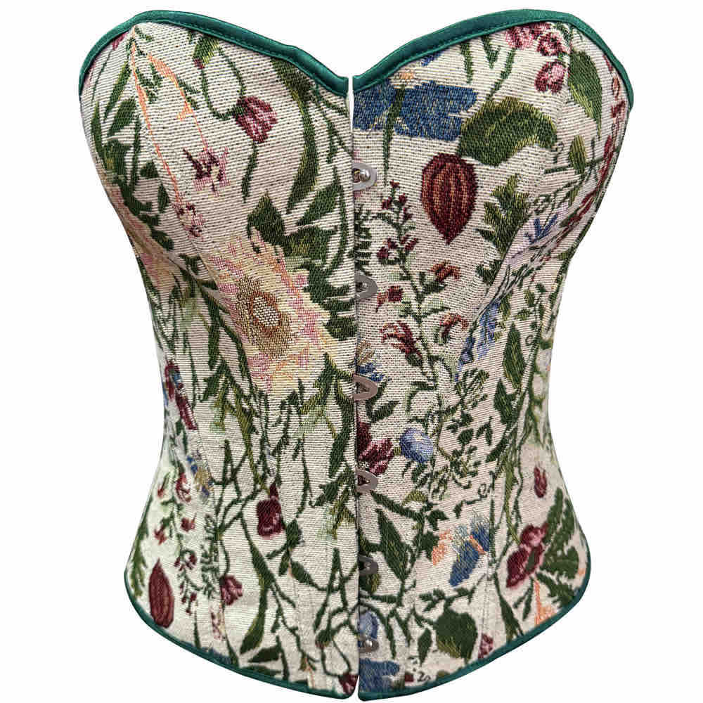 Retro jacquard corset