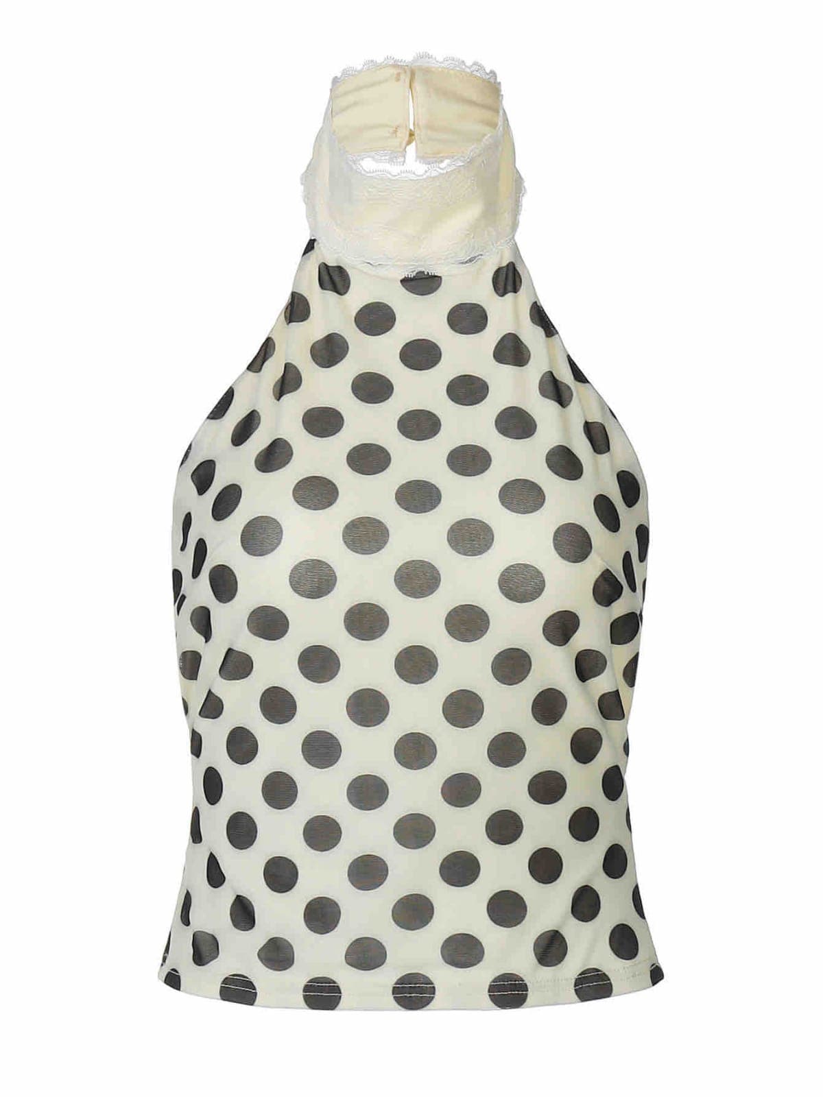 Polka dot halter neck