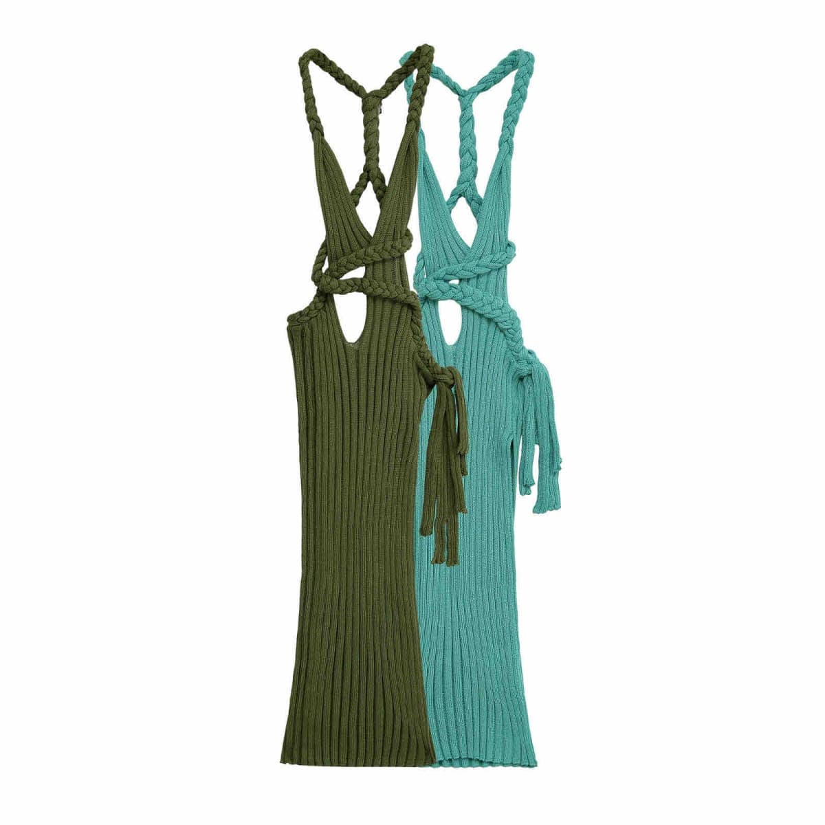 Ins braided tassel dress